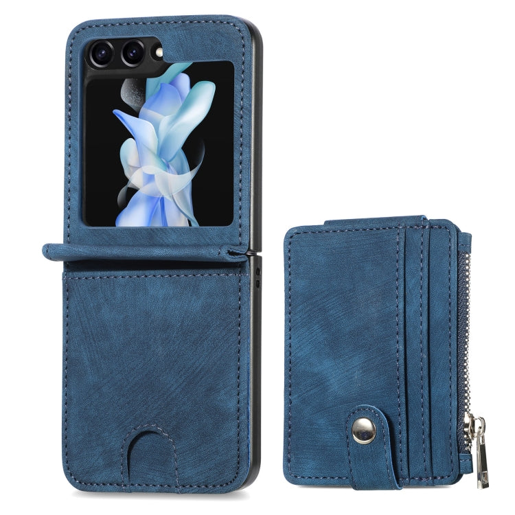 Custodia portafoglio in PU con cerniera per Galaxy Z Flip5