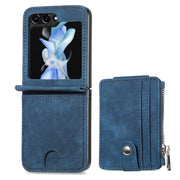 Custodia portafoglio in PU con cerniera per Galaxy Z Flip5