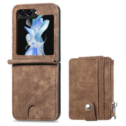 Custodia portafoglio in PU con cerniera per Galaxy Z Flip5