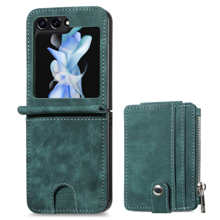 Custodia portafoglio in PU con cerniera per Galaxy Z Flip5