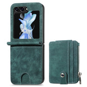 Custodia portafoglio in PU con cerniera per Galaxy Z Flip5