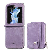 Custodia portafoglio in PU con cerniera per Galaxy Z Flip5