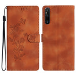 Custodia per telefono in pelle con motivo a farfalla in rilievo, For Sony Xperia 10 VII, For Sony Xperia 10 VI, For Sony Xperia 1 VI, For Sony Xperia 1 V
