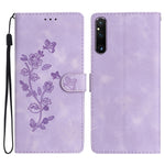 Custodia per telefono in pelle con motivo a farfalla in rilievo, For Sony Xperia 10 VII, For Sony Xperia 10 VI, For Sony Xperia 1 VI, For Sony Xperia 1 V