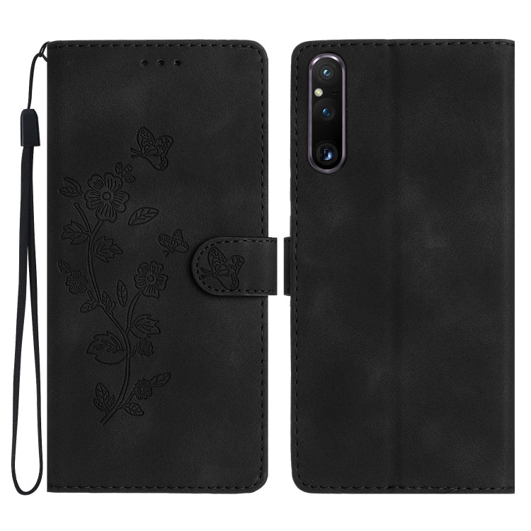Custodia per telefono in pelle con motivo a farfalla in rilievo, For Sony Xperia 10 VII, For Sony Xperia 10 VI, For Sony Xperia 1 VI, For Sony Xperia 1 V
