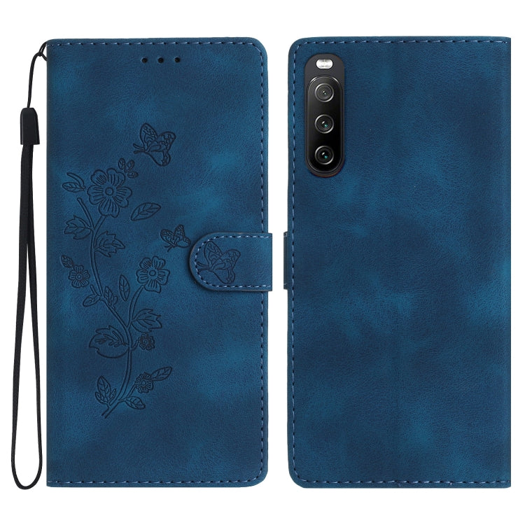 Custodia per telefono in pelle con motivo a farfalla in rilievo, For Sony Xperia 10 V, For Sony Xperia 10 IV, For Sony Xperia L4, For Sony Xperia 5