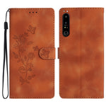 Custodia per telefono in pelle con motivo a farfalla in rilievo, For Sony Xperia 10 V, For Sony Xperia 10 IV, For Sony Xperia L4, For Sony Xperia 5
