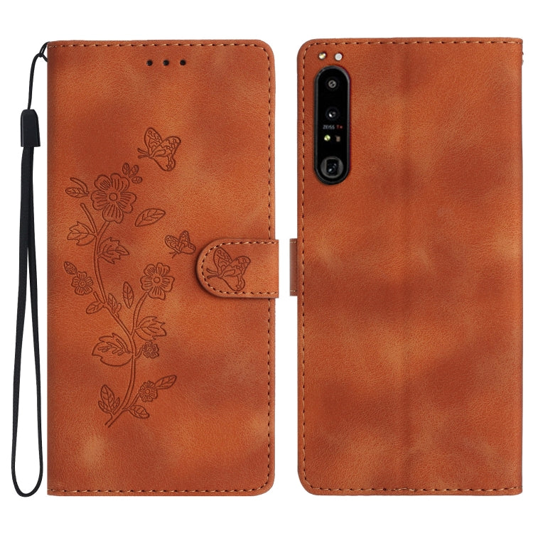 Custodia per telefono in pelle con motivo a farfalla in rilievo, For Sony Xperia 10 V, For Sony Xperia 10 IV, For Sony Xperia L4, For Sony Xperia 5