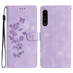 Custodia per telefono in pelle con motivo a farfalla in rilievo, For Sony Xperia 10 V, For Sony Xperia 10 IV, For Sony Xperia L4, For Sony Xperia 5