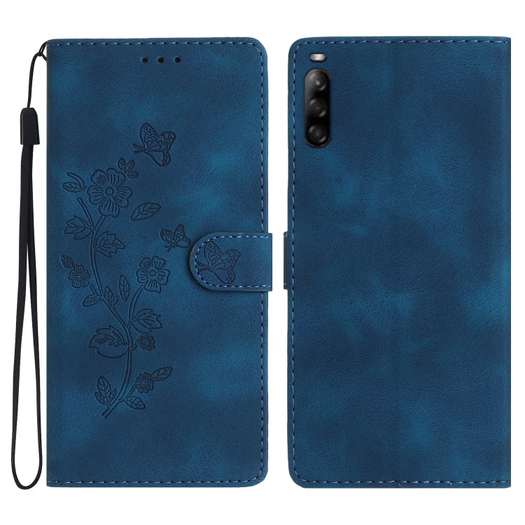 Custodia per telefono in pelle con motivo a farfalla in rilievo, For Sony Xperia 10 V, For Sony Xperia 10 IV, For Sony Xperia L4, For Sony Xperia 5