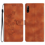 Custodia per telefono in pelle con motivo a farfalla in rilievo, For Sony Xperia 10 V, For Sony Xperia 10 IV, For Sony Xperia L4, For Sony Xperia 5
