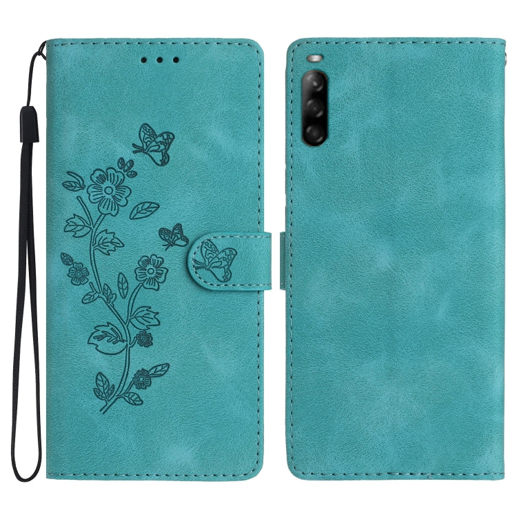 Custodia per telefono in pelle con motivo a farfalla in rilievo, For Sony Xperia 10 V, For Sony Xperia 10 IV, For Sony Xperia L4, For Sony Xperia 5