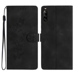 Custodia per telefono in pelle con motivo a farfalla in rilievo, For Sony Xperia 10 V, For Sony Xperia 10 IV, For Sony Xperia L4, For Sony Xperia 5