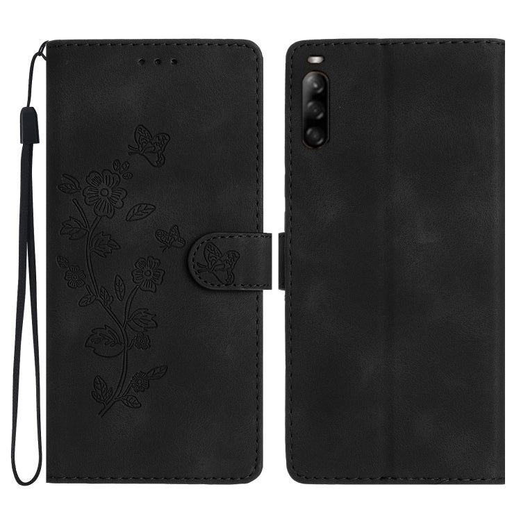 Custodia per telefono in pelle con motivo a farfalla in rilievo, For Sony Xperia 10 V, For Sony Xperia 10 IV, For Sony Xperia L4, For Sony Xperia 5