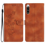 Custodia per telefono in pelle con motivo a farfalla in rilievo, For Sony Xperia 10 V, For Sony Xperia 10 IV, For Sony Xperia L4, For Sony Xperia 5