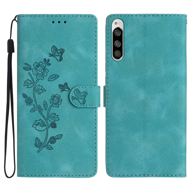 Custodia per telefono in pelle con motivo a farfalla in rilievo, For Sony Xperia 10 V, For Sony Xperia 10 IV, For Sony Xperia L4, For Sony Xperia 5