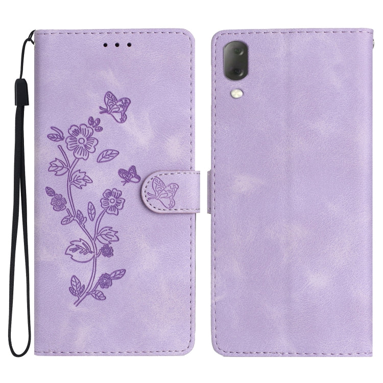 Custodia per telefono in pelle con motivo a farfalla in rilievo, For Sony Xperia L3, For Sony Xperia 10