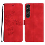 Custodia per telefono in pelle con motivo a farfalla in rilievo, For Sony Xperia 10 VII, For Sony Xperia 10 VI, For Sony Xperia 1 VI, For Sony Xperia 1 V
