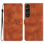 Custodia per telefono in pelle con motivo a farfalla in rilievo, For Sony Xperia 10 VII, For Sony Xperia 10 VI, For Sony Xperia 1 VI, For Sony Xperia 1 V