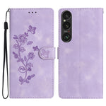 Custodia per telefono in pelle con motivo a farfalla in rilievo, For Sony Xperia 10 VII, For Sony Xperia 10 VI, For Sony Xperia 1 VI, For Sony Xperia 1 V