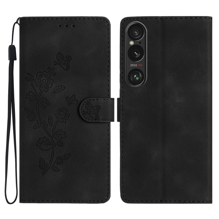 Custodia per telefono in pelle con motivo a farfalla in rilievo, For Sony Xperia 10 VII, For Sony Xperia 10 VI, For Sony Xperia 1 VI, For Sony Xperia 1 V