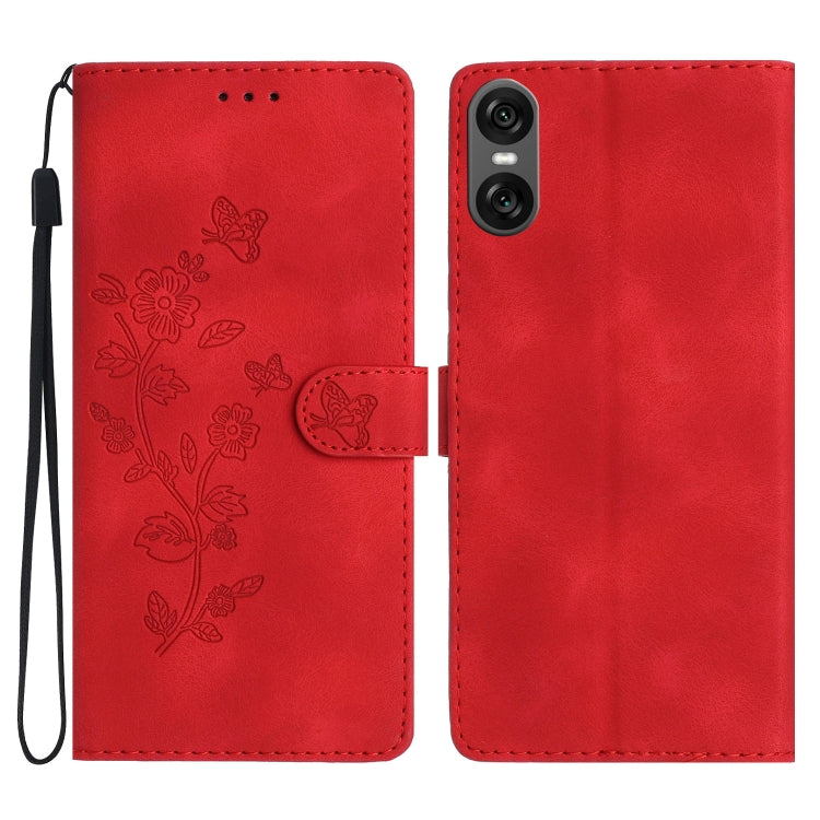 Custodia per telefono in pelle con motivo a farfalla in rilievo, For Sony Xperia 10 VII, For Sony Xperia 10 VI, For Sony Xperia 1 VI, For Sony Xperia 1 V