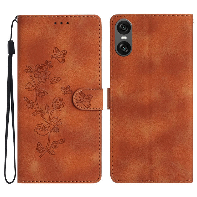 Custodia per telefono in pelle con motivo a farfalla in rilievo, For Sony Xperia 10 VII, For Sony Xperia 10 VI, For Sony Xperia 1 VI, For Sony Xperia 1 V