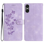 Custodia per telefono in pelle con motivo a farfalla in rilievo, For Sony Xperia 10 VII, For Sony Xperia 10 VI, For Sony Xperia 1 VI, For Sony Xperia 1 V