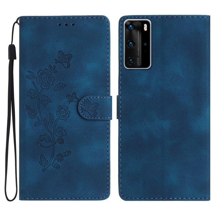 Custodia per telefono in pelle con motivo a farfalla in rilievo, For Huawei Y6p, For Huawei Y5p, For Huawei P40 lite, For Huawei P40 Pro