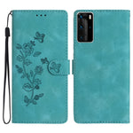 Custodia per telefono in pelle con motivo a farfalla in rilievo, For Huawei Y6p, For Huawei Y5p, For Huawei P40 lite, For Huawei P40 Pro