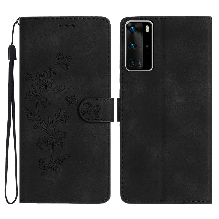 Custodia per telefono in pelle con motivo a farfalla in rilievo, For Huawei Y6p, For Huawei Y5p, For Huawei P40 lite, For Huawei P40 Pro