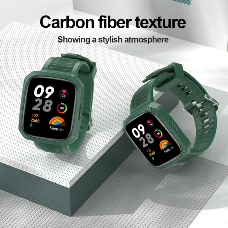 Cinturino in silicone con trama fibra di carbonio per Redmi Watch
