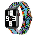 Cinturino di ricambio in nylon con motivo verniciato, For Apple Watch 9 41mm, For Apple Watch 7 41mm, For Apple Watch 7 45mm