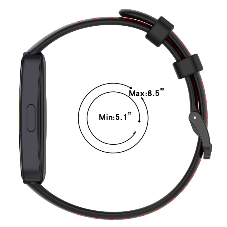 Cinturino di ricambio in silicone bicolore, For Huawei Band 10 / 9 / 8