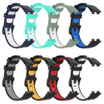 Cinturino di ricambio in silicone bicolore, For Huawei Band 10 / 9 / 8