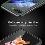 Custodia per telefono protettiva antiurto Cross Texture All Inclusive, For Samsung Galaxy Z Flip5