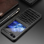 Custodia protettiva pieghevole in pelle di coccodrillo, For Samsung Galaxy Z Flip5