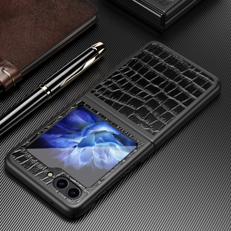 Custodia protettiva pieghevole in pelle di coccodrillo, For Samsung Galaxy Z Flip5