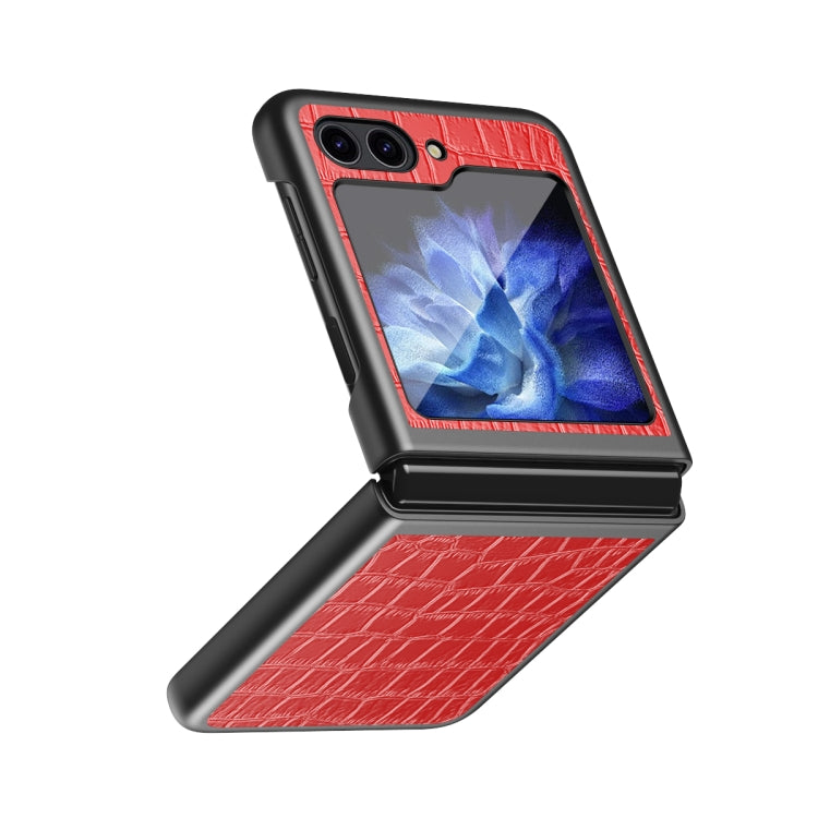 Custodia protettiva pieghevole in pelle di coccodrillo, For Samsung Galaxy Z Flip5
