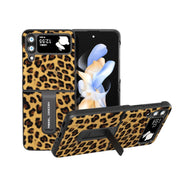Custodia leopardata con bordo nero per Samsung Galaxy Z Flip5