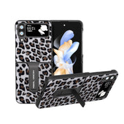 Custodia leopardata con bordo nero per Samsung Galaxy Z Flip5