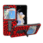 Custodia leopardata con bordo nero per Samsung Galaxy Z Flip5