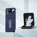 Custodia in vera pelle con bordo nero per Samsung Galaxy Z Flip4