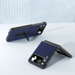 Custodia in vera pelle con bordo nero per Samsung Galaxy Z Flip4
