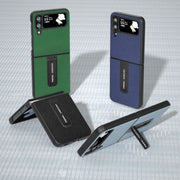 Custodia in vera pelle con bordo nero per Samsung Galaxy Z Flip4