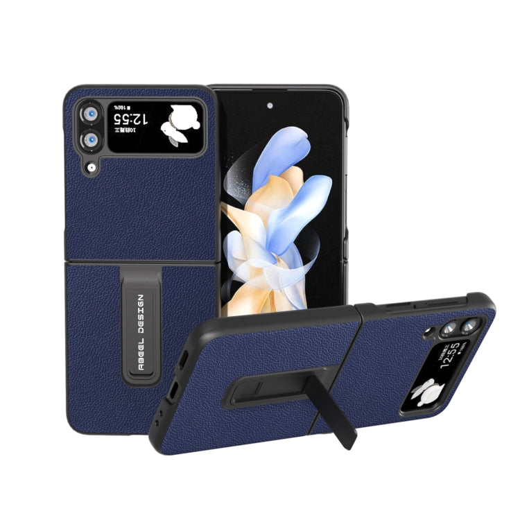 Custodia in vera pelle con bordo nero per Samsung Galaxy Z Flip4