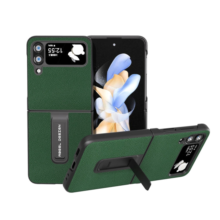 Custodia in vera pelle con bordo nero per Samsung Galaxy Z Flip4