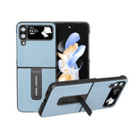 Custodia in vera pelle con bordo nero per Samsung Galaxy Z Flip4