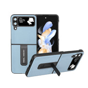 Custodia in vera pelle con bordo nero per Samsung Galaxy Z Flip4