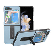 Custodia in vera pelle con bordo nero per Samsung Galaxy Z Flip4